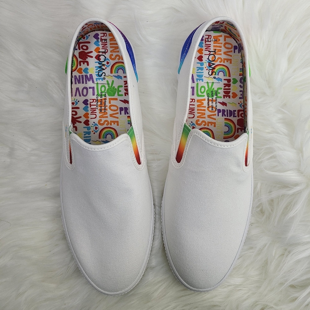 TOMS Baja Unity Slip-On Sneakers | White | Size 11.5 | NIB | Casual Comfort S - Picture 7 of 13